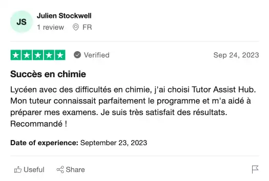 Avis d'Étudiants - Succès en chimie